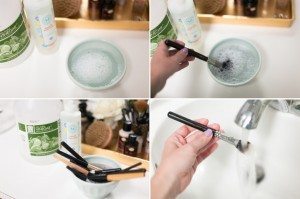 how to remove dirt from makeup brush with vinegar