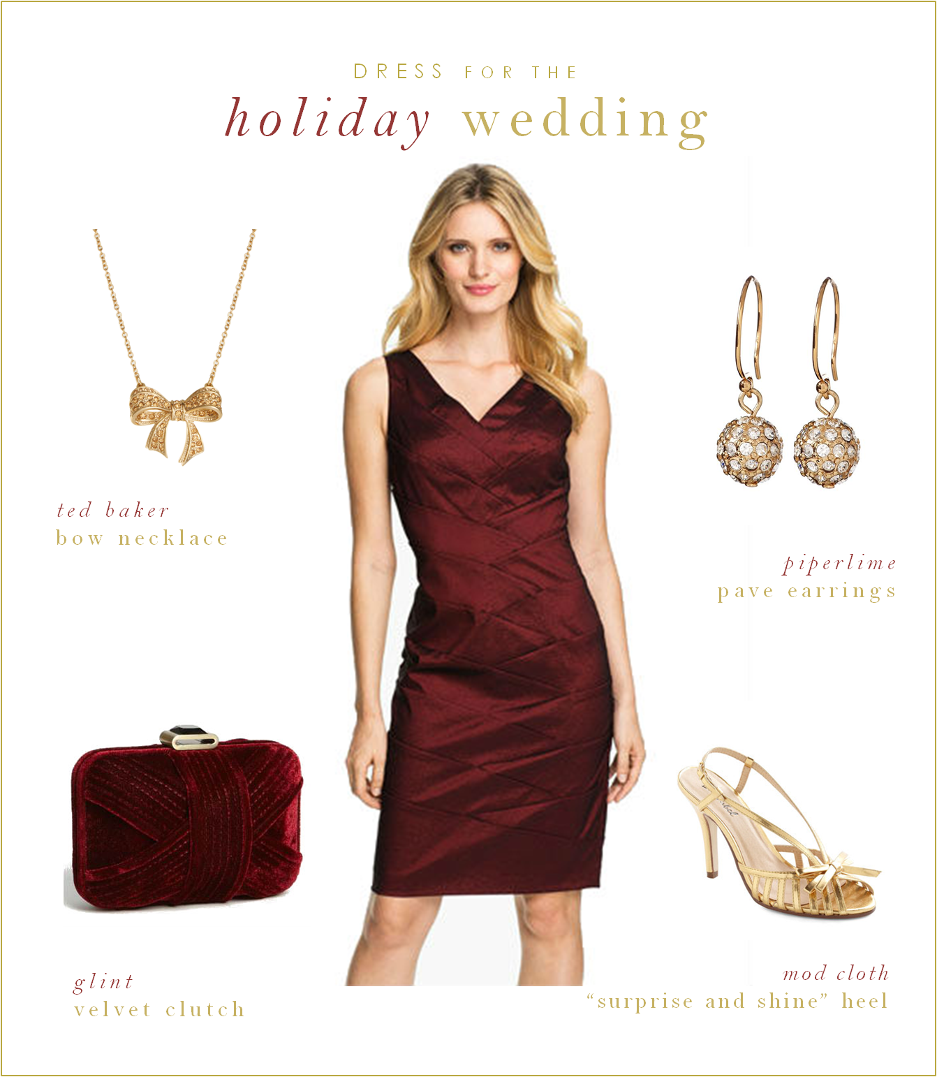 How to Accessorize a Maroon Color Dress 